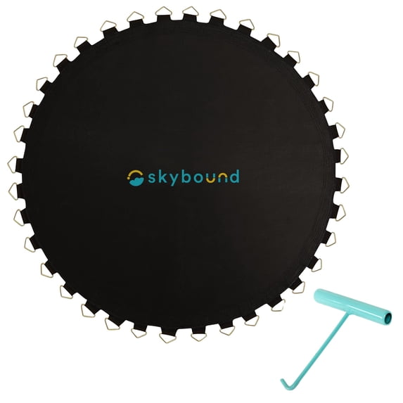 SkyBound Trampoline Replacement Mat 147"Wide with 72 V-Rings for 14ft Trampoline fits 6.5" Springs