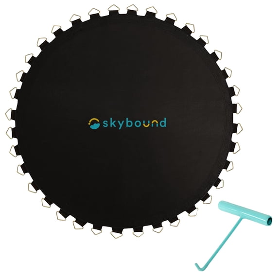 SkyBound Trampoline Replacement Mat 147"Wide with 72 V-Rings for 14ft Trampoline fits 6.5" Springs