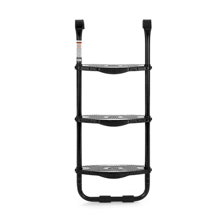 SkyBound heavy duty 3 step Ladders for trampoline stair for 12ft 14ft 15ft - Non-Slip plastic trampoline step for toddler, Wide universal trampoline ladders for kid