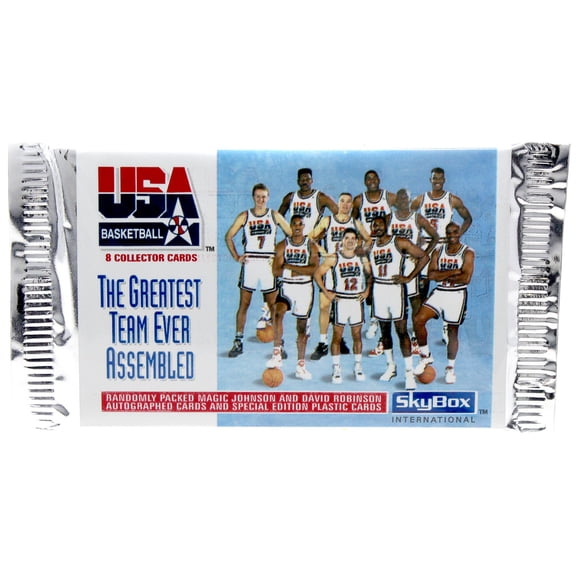 NBA Skybox 1992 USA Basketball Trading Card Pack [8 Cards]
