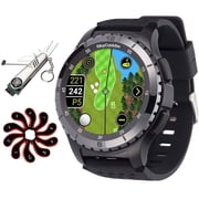 SkyCaddie LX5C Golf GPS Watch with Ceramic Bezel Black Bundle with Deco Essentials Steel 7-in-1 Multi-Function Golf Tool and Zippered Headcover for Golf Club Iron Head Covers Set