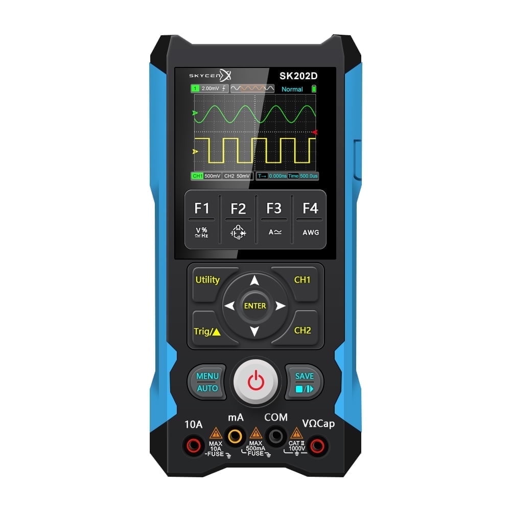 Skycenx Sk202D 3 in 1 Handheld Oscilloscope Multimeter, 2 Channels ...