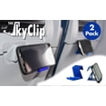 thumbnail image 1 of The SkyClip - (Blue, 2 Pack) Airplane Seatback Tray Table Cell Phone Clip and Sturdy Phone Stand, Compatible with iPhone, Android, Tablets, and Readers, 1 of 10