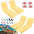 thumbnail image 1 of SDJPOI Outdoor Chaise Lounge Cushions,72×21×3in Patio Chair Cushion for Pool Beach（Yellow White,4pc）, 1 of 6