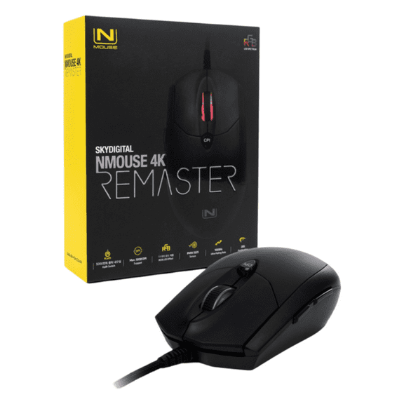 SkyDigital NMOUSE 4K Remastered Wired Gaming Mouse with Unique Mold Design, RGB Lighting, Kailh Switch, and Adjustable DPI up to 10,000