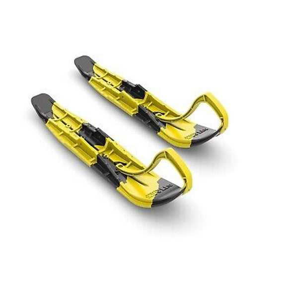 SkyDog Attack Skis w/ Loops & 6" Carbides for ATSki Kit Yellow/Black Camo