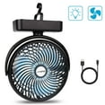 thumbnail image 1 of SkyGenius 7 inch Camping Fan with LED Lights USB Rechargeable Mini Desk Fan 4400mAh Battery Operated, 1 of 8