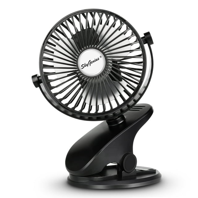 SkyGenius Rechargeable Mini Fan Battery Operated Clip on Desk Fan Baby