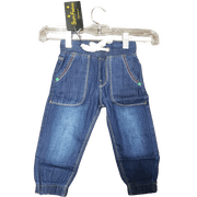 SkyHi Boys - Adjustable Waist - Organic Cotton - Denim Jogger Style D   Size 9/10