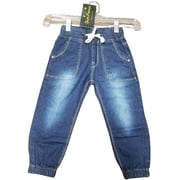 SkyHi Boys - Adjustable Waist - Organic Cotton - Denim Jogger Style E   Size 12M