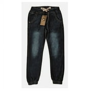 SkyHi Denim Jogger Pants with Adjustable Waist - Distressed Style C   Size 9/10