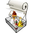 thumbnail image 1 of SkyMall 17.5" Versatile Indoor/Outdoor Table Top Metal Paper Towel Holder with Basket, 1 of 3