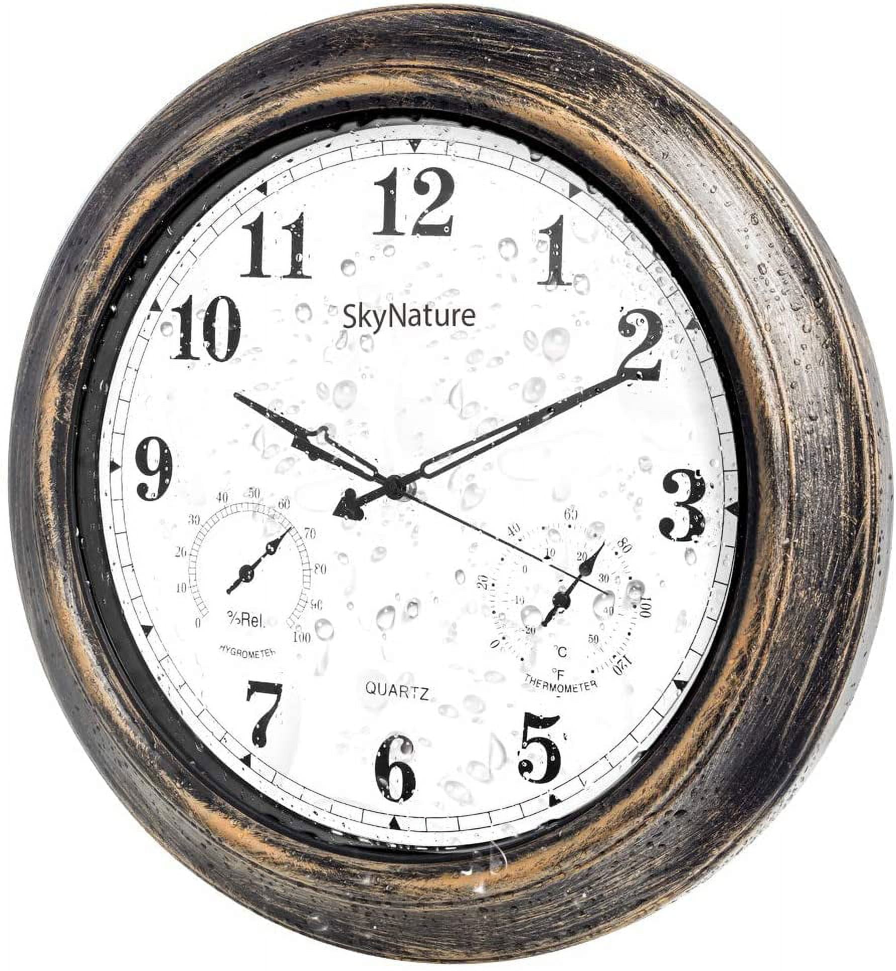 SkyNature Outdoor Clocks Waterproof, 18 Inch Outdoor Clocks for Patio