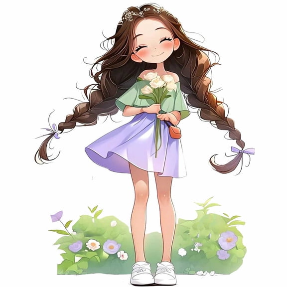 SkyOlla Cute Fairy Wall Sticker for Bedroom Creative Wall Decor 60x50 cm Princess Cartoon Wall Decal Self Adhesive Vinyl Art for Kids Room Easy Peel Stick Pack of 2
