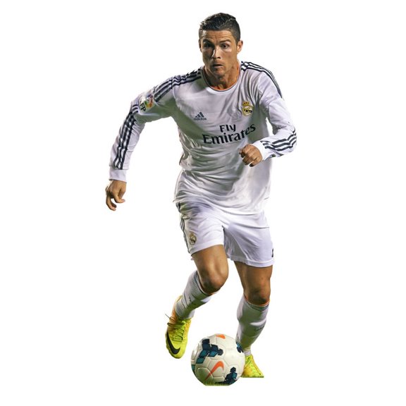 SkyOlla Football Forward White Kit Running Dribble Pose Vinyl Wall Decal Pack of 2