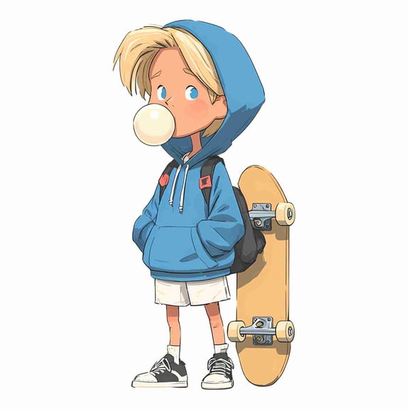 SkyOlla Vibrant Anime Skater Boy Mid Air Grab Trick Self Adhesive Vinyl Wall Sticker Colorful Extreme Sports Graphic Decal Poster For Teenagers Bedroom Lounge Decor (Size 43x60 cm Pack of 2)