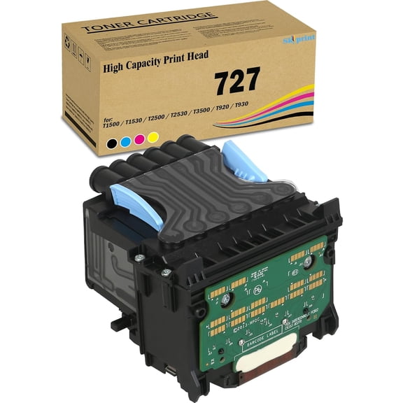 SkyPrint 727 Printhead Kit (B3P06A Pinter Head) Replacement for HP Designjet T1500 T1530 T2500 T2530 T3500 T920 T930 Large Format Plotter Print Head Upgraded Chip