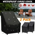 thumbnail image 1 of SHELTUSE 2 Pack Patio Chair Covers, Outdoor Lawn Patio Furniture Cover, Lounge Deep Outdoor Seat Cover, UV Protected with Waterproof - 40 Inch L x 40 Inch W x 23 Inch H, Black, 1 of 7
