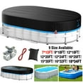 thumbnail image 1 of SHELTUSE Oval Pool Cover, 7X13 Ft Oxford Oval Pool Solar Cover Above Oval with Steel Rope Inflatable Pools Cover for Swimming Pool, Black, 1 of 8