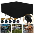 thumbnail image 1 of SHELTUSE Square Patio Table Cover - 128 L x 128 W x 28 H IN Waterproof Outdoor Patio Furniture Cover for Table, Chair and Sofa, Windproof & UV-Protection Patio Cover, Black, 1 of 7
