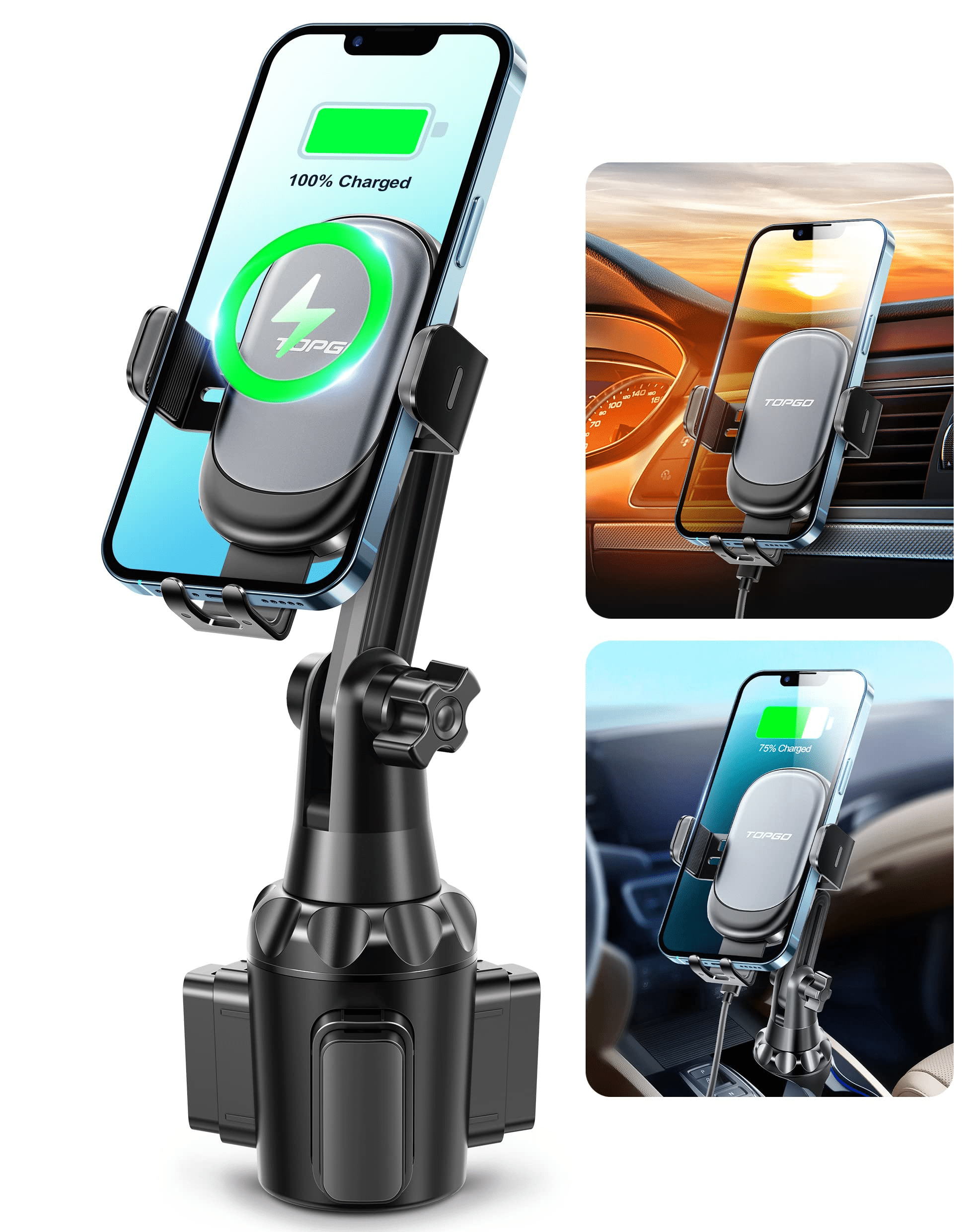 SkyTitan Adjustable Sticky 17mm OIF8 Ball Mount for Car Mount Dual ...
