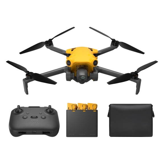Skyrover X1 Fly More Combo, 4K Camera Drone for Adults, Under 249g, 96 Min Flight, 15km Video Transmission, Vertical Shooting, Omnidirectional Visual Perception, Yellow