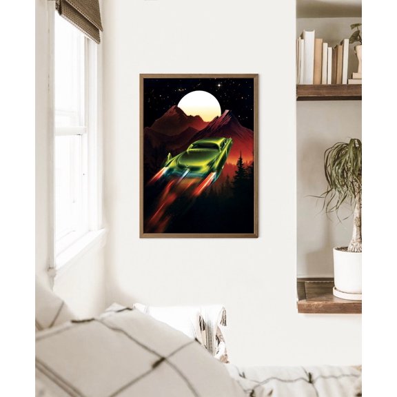 Skybound 3 Space Age, Vintage Wall Art, Retro Wall Art, Gothic Wall Art, Couple Art, Bedroom Decor Wall Art, Modern Wall Decor, 12x18 UNFRAMED