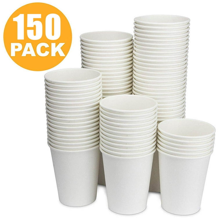 Comfy Package [600 Pack] 3 oz. White Paper Cups, Small Disposable Bathroom,  Espresso, Mouthwash Cups