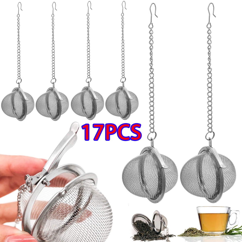 https://i5.walmartimages.com/seo/Skycarper-17PCS-Stainless-Steel-Tea-Ball-Loose-Tea-Reusable-Infuser-Mesh-Extra-Fine-Chain-Brews-Hot-Iced-Coffee-Small-Egg-Steep-One-Cup_c637cf4f-5b0b-464a-8a4b-75c46e2858e7.94cabdd2b5183a7165a648448df3bd84.jpeg