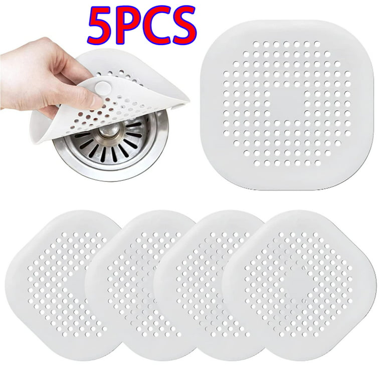 10pcs Shower Drain Hair Catcher & Sink Drain Clog Remover Cleaning