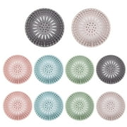 Skycarper Hair Catcher Shower Drain Cover, 10 Pack Hair Stopper Drain Protector Universal Rubber Sink Strainer