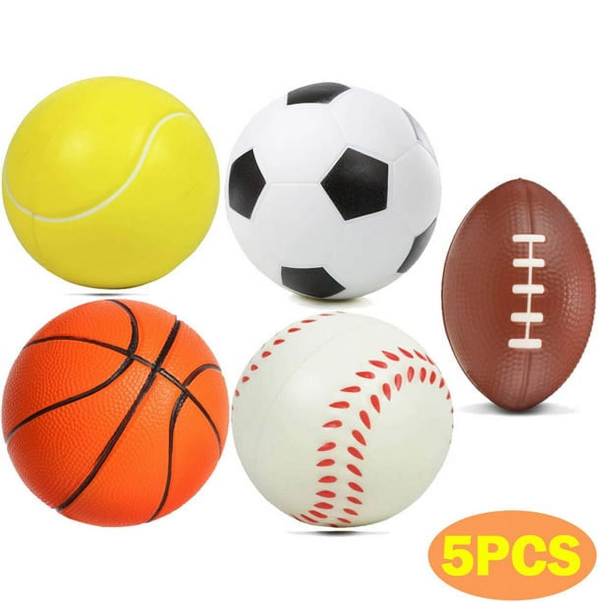 Sports Balls, Fun Ceramic Football, Baseball, Softball and Soccer Ball Beads,  20 Count