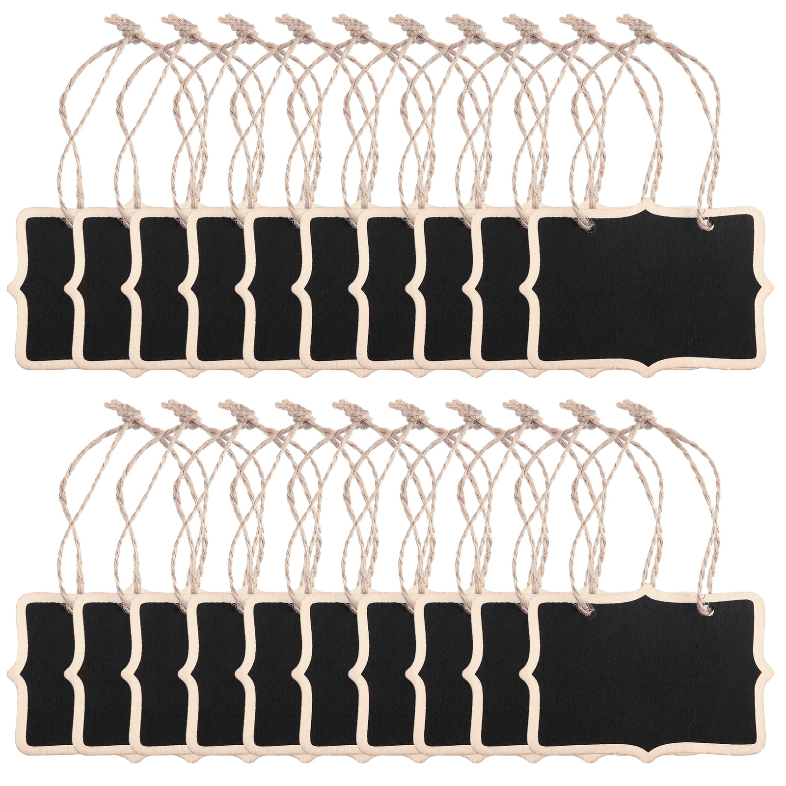Skycase (20 Pack) Chalkboard Signs with String, Mini Chalkboard Tags