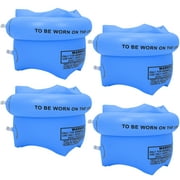 Skycase 4 Pack Swimming Arm Float Rings,Inflatable Arm Bands for Kids Children Adult , Thickened PVC Floater Sleeves with Double Airbag,Blue