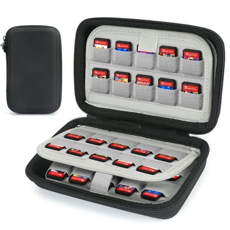 Skycase 80 Switch Game Case for Nintendo Switch, [Hard Shell] Portable Switch Game Card Case with 80 Game Card Slots, Physical Game Cartridge Holders for Nintendo Switch Games (Black)