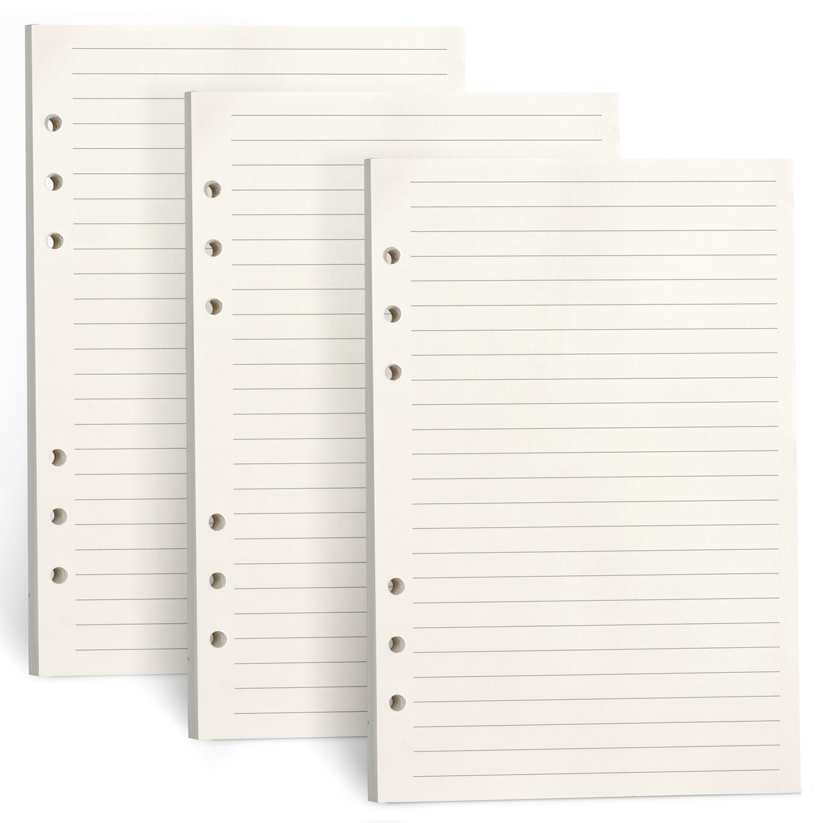 Skycase A5 Refill Paper,[3 Pack] 135 Sheets (270 Pages) A5 Loose Leaf