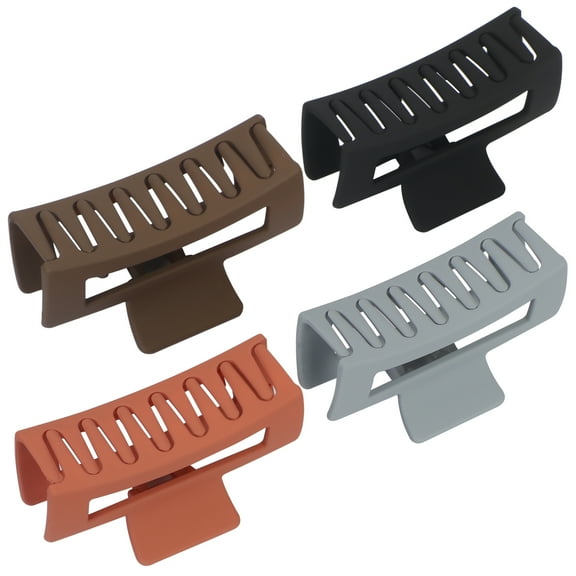 Skycase Adult Claw Hair Clips, Assorted, 4 ct