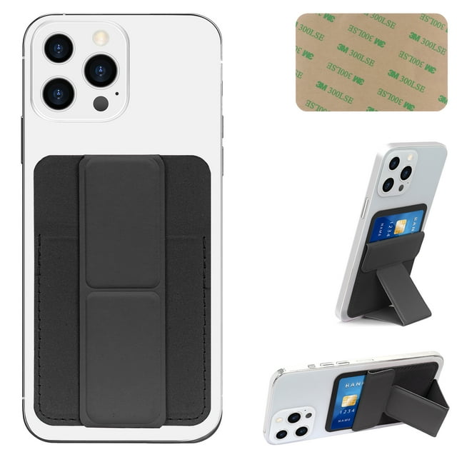 Skycase Card Holder for Back of Phone,[Phone Stand] Stick on Wallet,PU