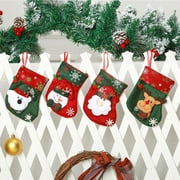 Skycase Christmas Ornaments,4 Pieces Christmas Stocking,Mini Christmas Tree Stocking,Hanging Decoration Stockings for Christmas Tree Decoration, Party Decor and Holiday Season Supplies