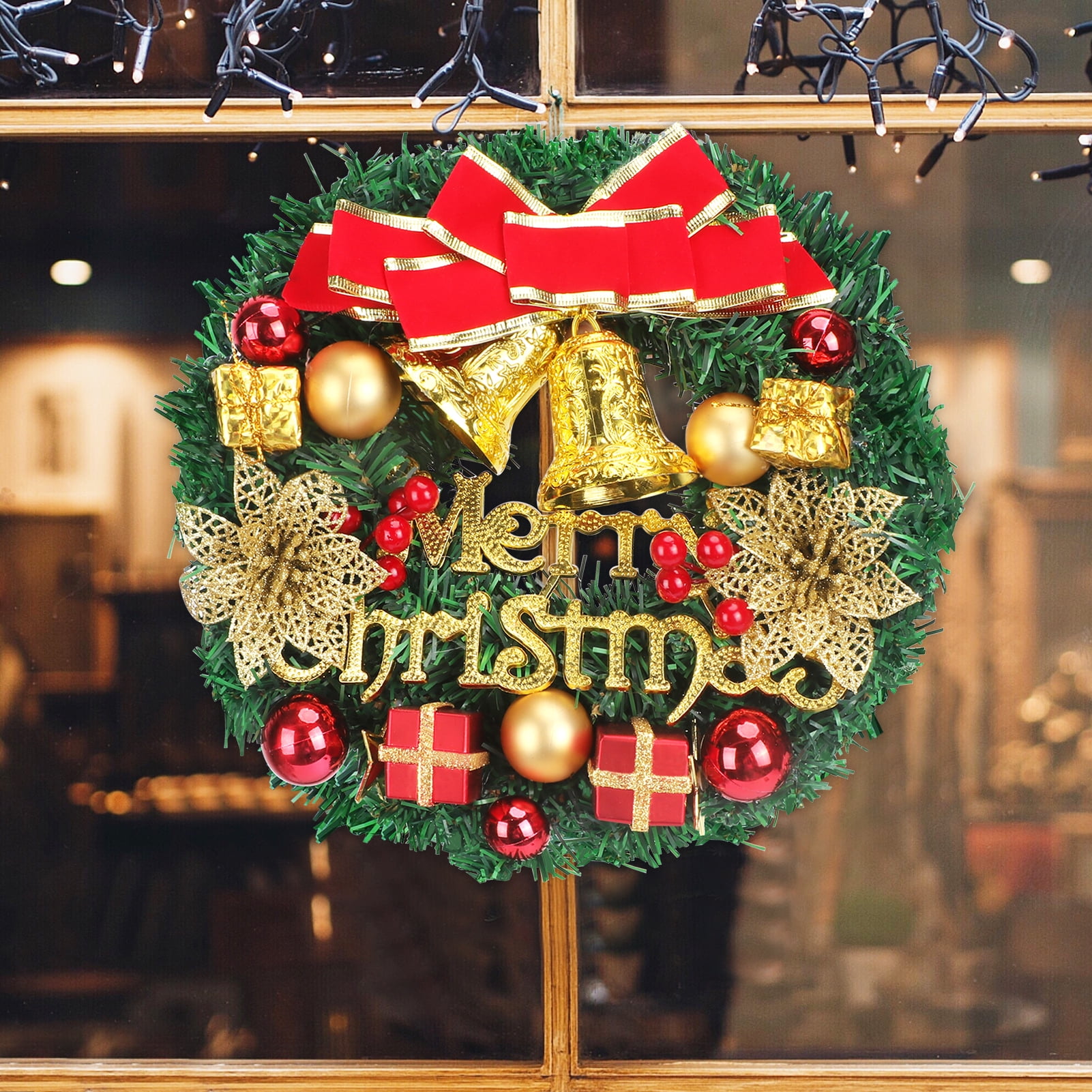 Skycase Christmas Wreath, 12.6 inch Artificial Christmas Decoration ...