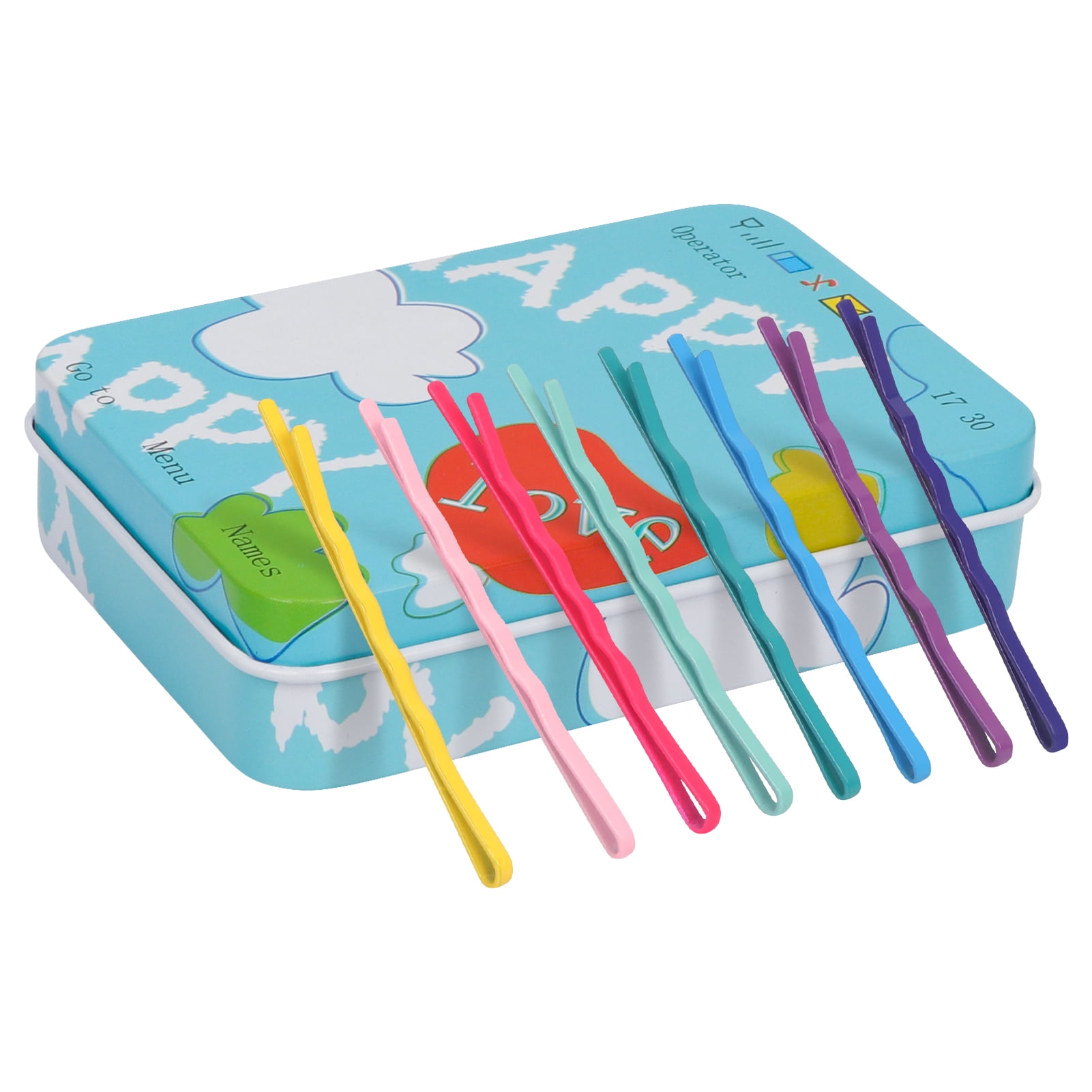 Skycase Hair Bobby Pins 100 Count Bobby Pin for Bun, Premium Bobby Pin for  Kids Women Reusable Hair Styling Clips With Cute Storage Box-Suitable for  All Hair Types-Colorful (2.12 Inches) 