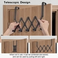 thumbnail image 1 of Skycase Over the Door Hooks,Retractable Stainless Steel Over the Door Hanger with 5 Hooks,Hanging Organizer for Coat,Hats,Clothes ,Towels,Black, 1 of 7