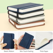 Skycase Pack of 4 A7 Small Notebook, Pocket Notebooks Cute Mini Notepads Hardcover, Small Journal Notebook Perfect for Office & Home Supplies (Blue, Black, Brown, Gray)