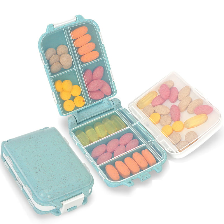 Mini Pill Box 7 Days Foldable Travel Medicine Holder Pill