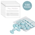 thumbnail image 1 of Skycase Pill Pouch Bags (100 Pack), Clear Resealable Travel Pill Bags Daily Travel Medicine Organizer Write-on Label Portable Plastic Pouch Small Bags to Hold Vitamin, Medication, Pills, 3" x 2.75", 1 of 7