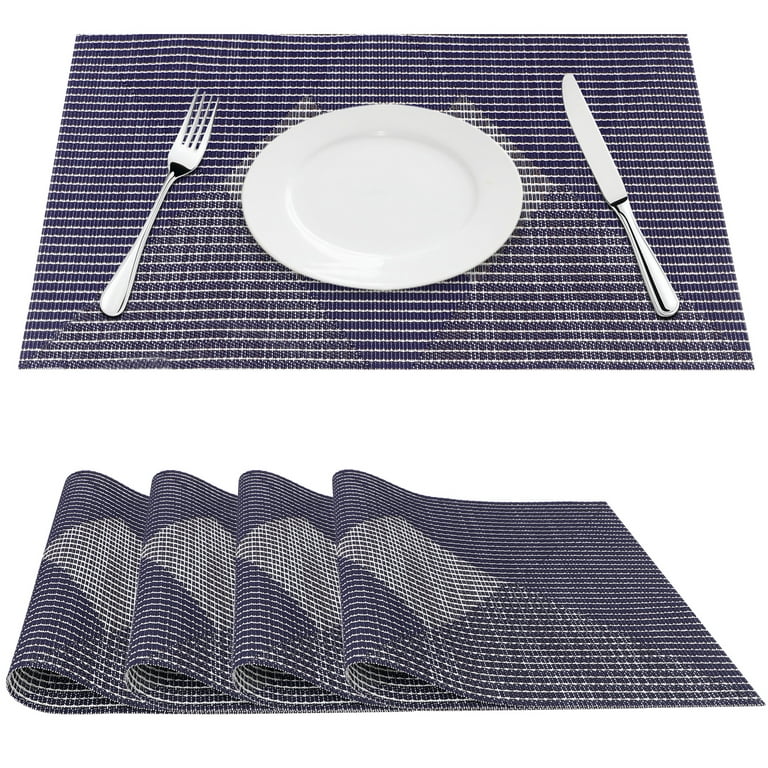 PVC Heat Resistant Non-slip Placemats for Dining Table Washable