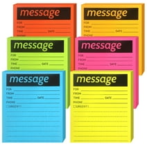 Skycase Sticky Notes, 6 Pads Colored Lined Sticky Notes,4x5 inch Phone Message Pad Sticky Note Pads, Self Sticky Notes with Line Colorful Post Memos for Office, School and Home, 50 Sheets*6 Pack