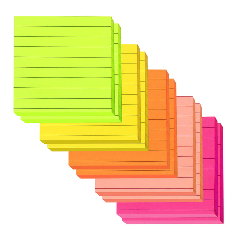 Skycase Sticky Notes Line, 10 Pcs Colored Sticky Notes, Padded