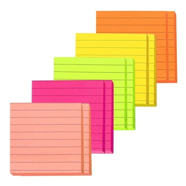 Skycase Sticky Notes Line, 10Pads Colored Sticky Notes, Padded Sticky Notes, Self-Adhesive Notes Line Colorful Post Memos for Office and Home