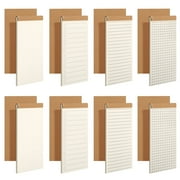 Skycase Sticky Small Notepads Portable field notes, 6 Pack Field Notebook, 4.05" x 2.1" Pocket Notepad Memo Pads,50 Pages(Grid,Line,Blank,TODO)